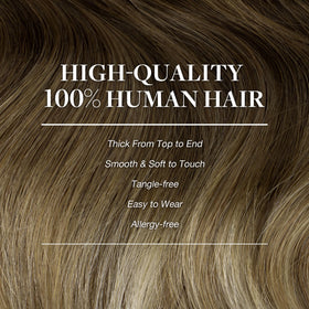 GOO GOO Clip in Hair Extensions showing multiple shades