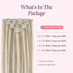 GOO GOO Clip in Hair Extensions showing silicone backed clips