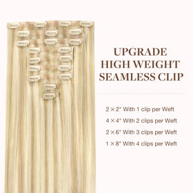 GOO GOO Clip in Hair Extensions showing silicone-backed clips