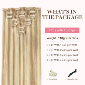 GOO GOO Clip in Hair Extensions showing silicone-backed clips