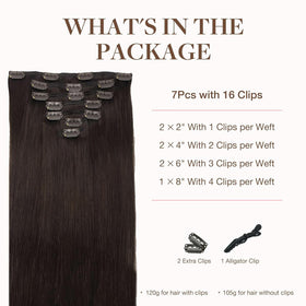 GOO GOO Clip in Hair Extensions showing silicone-backed clips