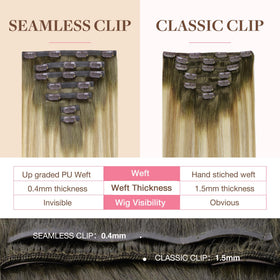 GOO GOO Clip in Hair Extensions showing smooth texture