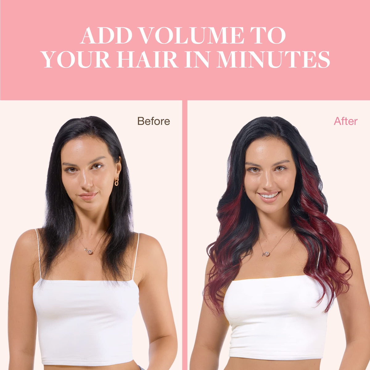 GOO GOO Clip in Hair Extensions showing smooth texture