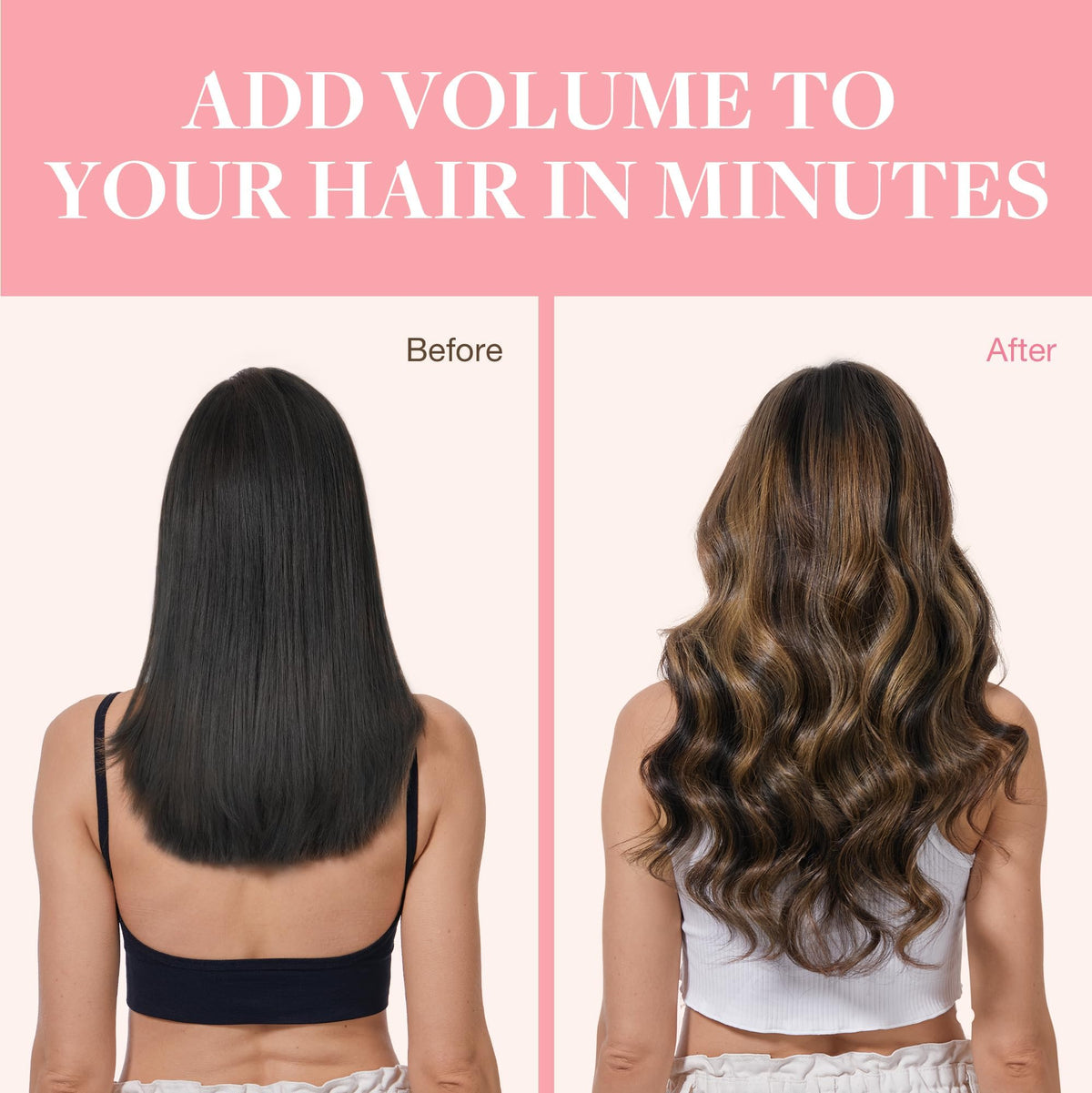 GOO GOO Clip in Hair Extensions showing smooth texture