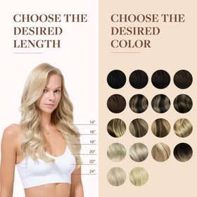 GOO GOO Clip in Hair Extensions showing styling options