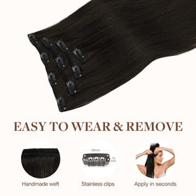 GOO GOO Clip in Hair Extensions showing texture