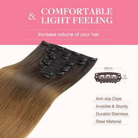GOO GOO Clip in Hair Extensions showing texture