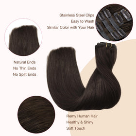 GOO GOO Clip in Hair Extensions showing texture