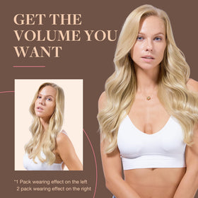 GOO GOO Clip in Hair Extensions showing texture and softness
