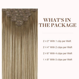 GOO GOO Clip in Hair Extensions showing the edge design