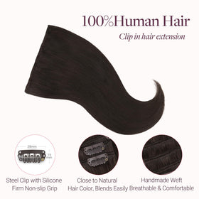 GOO GOO Clip in Hair Extensions showing various colour options
