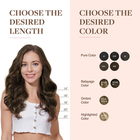 GOO GOO Clip in Hair Extensions showing various lengths