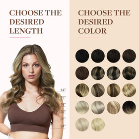 GOO GOO Clip in Hair Extensions showing volume and length