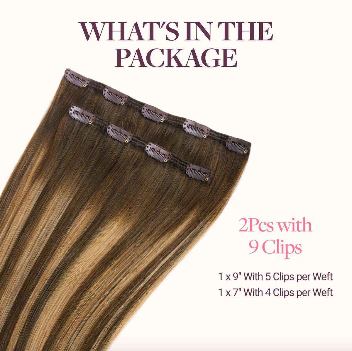 GOO GOO Clip in Hair Extensions side view