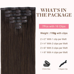 GOO GOO Clip in Hair Extensions side view highlighting clip design