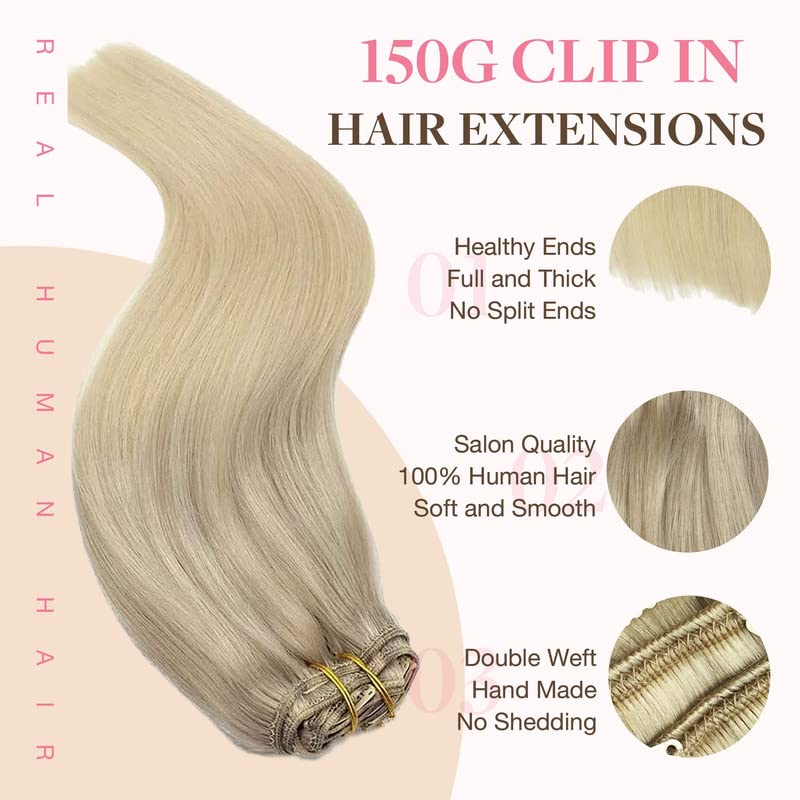 GOO GOO Clip in Hair Extensions side view highlighting the clips