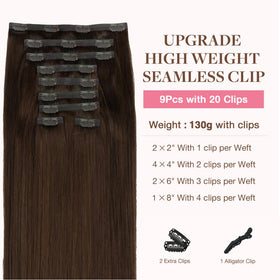 GOO GOO Clip in Hair Extensions side view showcasing clips