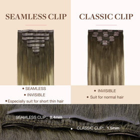 GOO GOO Clip in Hair Extensions side view with clips