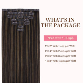 GOO GOO Clip in Hair Extensions side view with clips visible