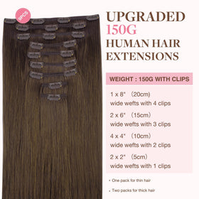 GOO GOO Clip in Hair Extensions side view with clips visible