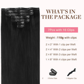 GOO GOO Clip in Hair Extensions side view with edge