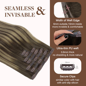 GOO GOO Clip in Hair Extensions styled in a casual look
