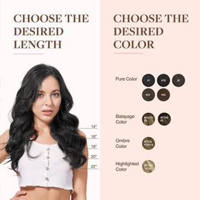 GOO GOO Clip in Hair Extensions styled in a casual look