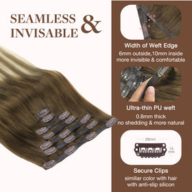 GOO GOO Clip in Hair Extensions styled in a chic hairstyle