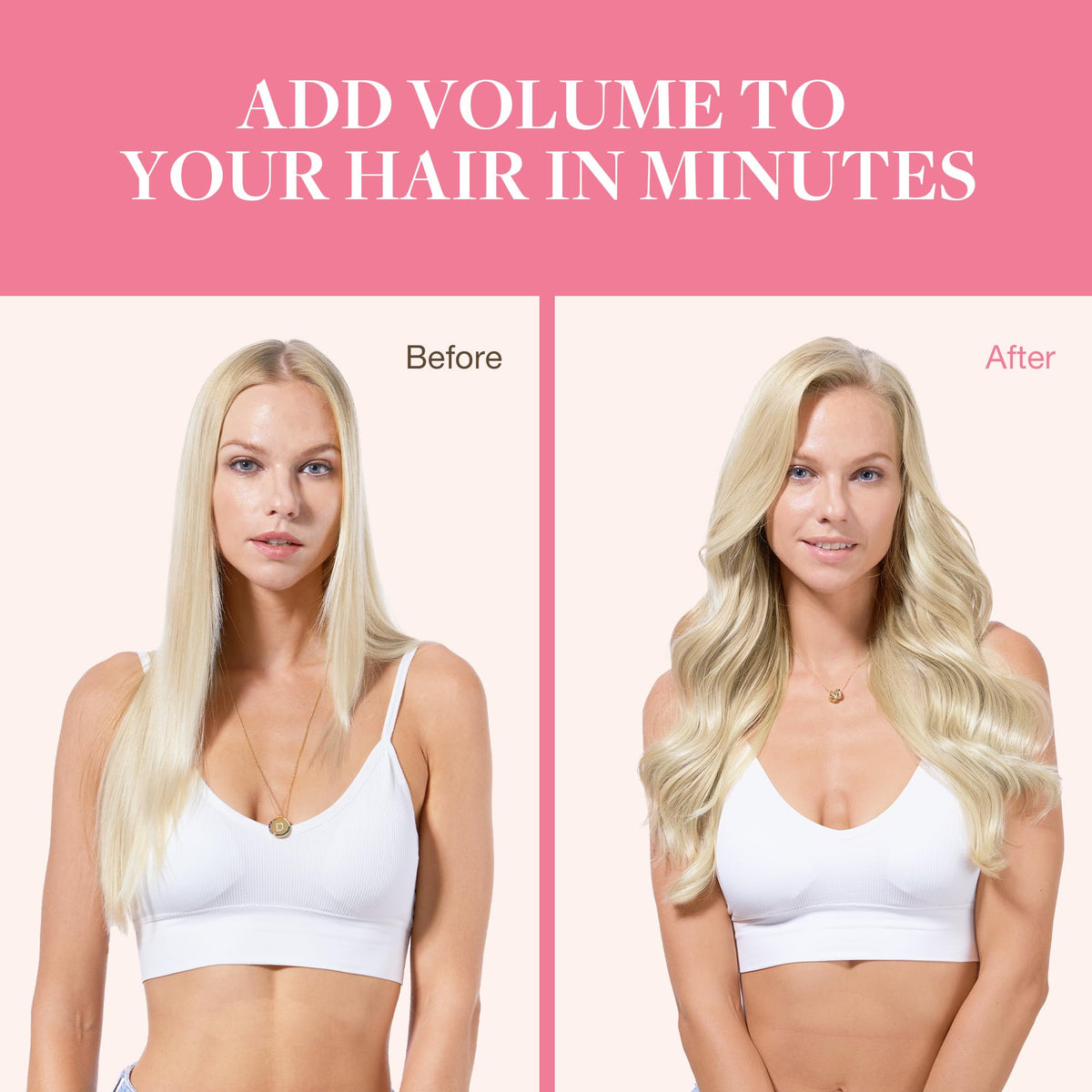 GOO GOO Clip in Hair Extensions styled in a chic hairstyle