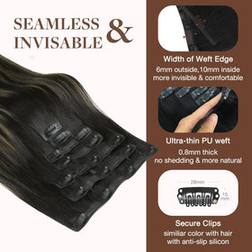 GOO GOO Clip in Hair Extensions styled in a chic hairstyle