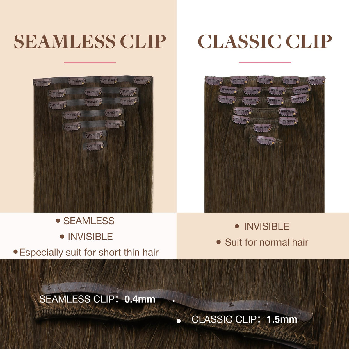 GOO GOO Clip in Hair Extensions styled in a fashionable look