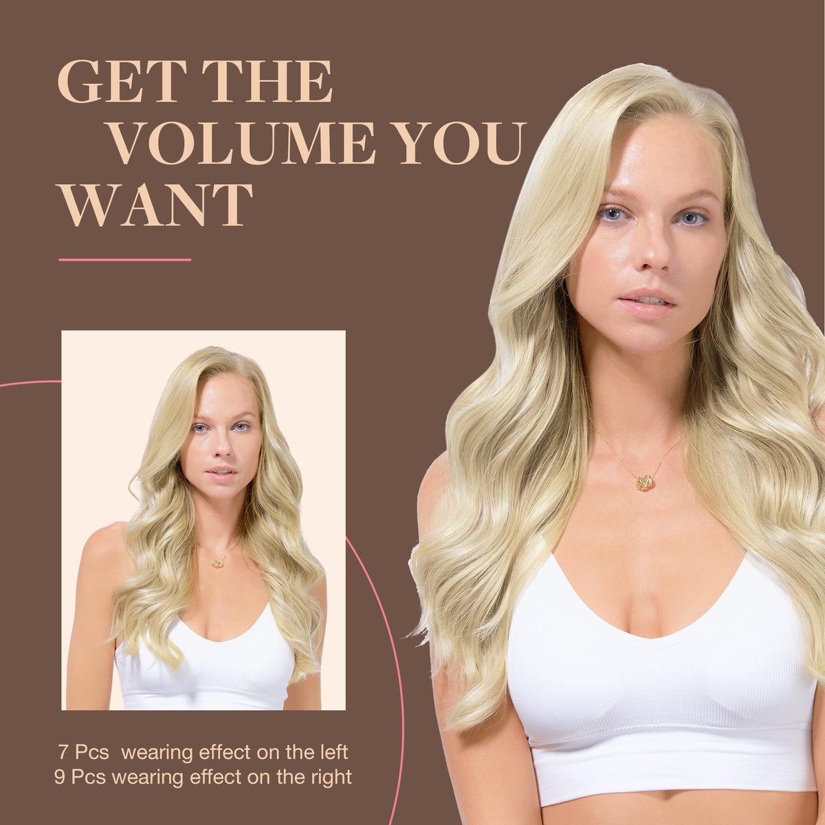 GOO GOO Clip in Hair Extensions styled in a hairstyle