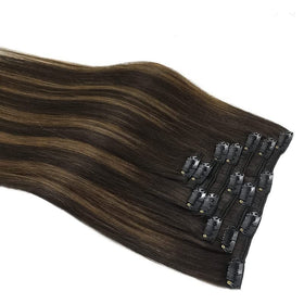 GOO GOO Clip in Hair Extensions styled in a ponytail