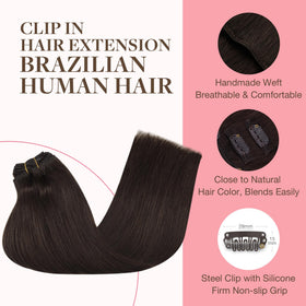 GOO GOO Clip in Hair Extensions styled in hair