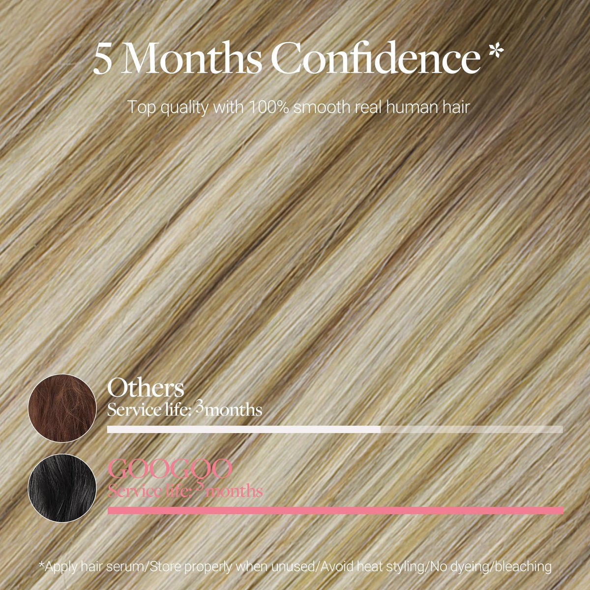 GOO GOO Clip in Hair Extensions styled in hair