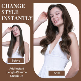 GOO GOO Clip in Hair Extensions styled in hair