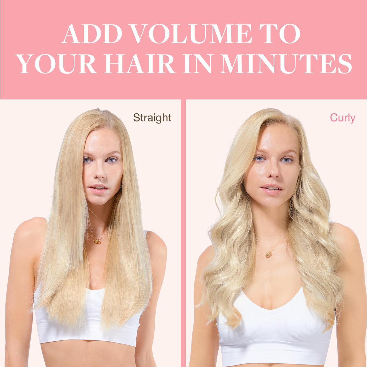 GOO GOO Clip in Hair Extensions styled in loose curls