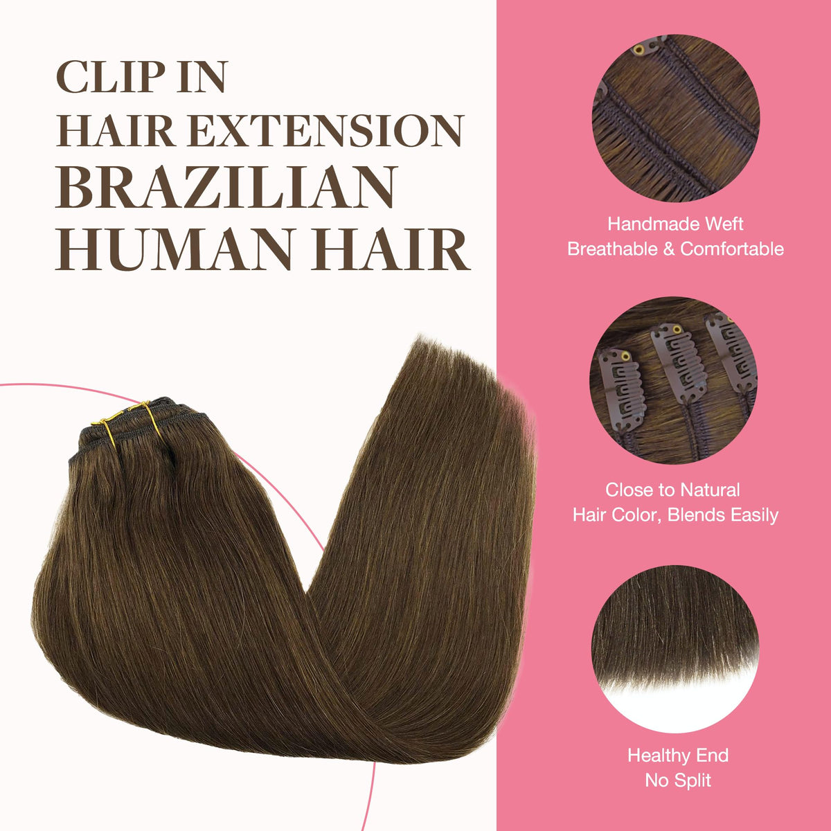 GOO GOO Clip in Hair Extensions styled on a mannequin