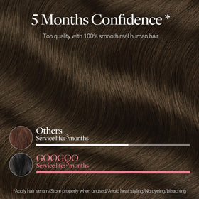 GOO GOO Clip in Hair Extensions styled on a mannequin