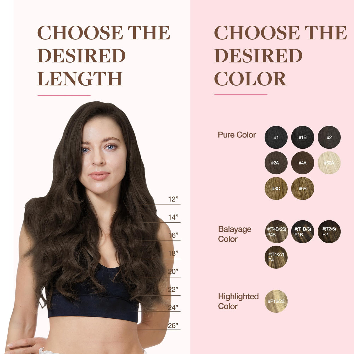 GOO GOO Clip in Hair Extensions styled on a mannequin