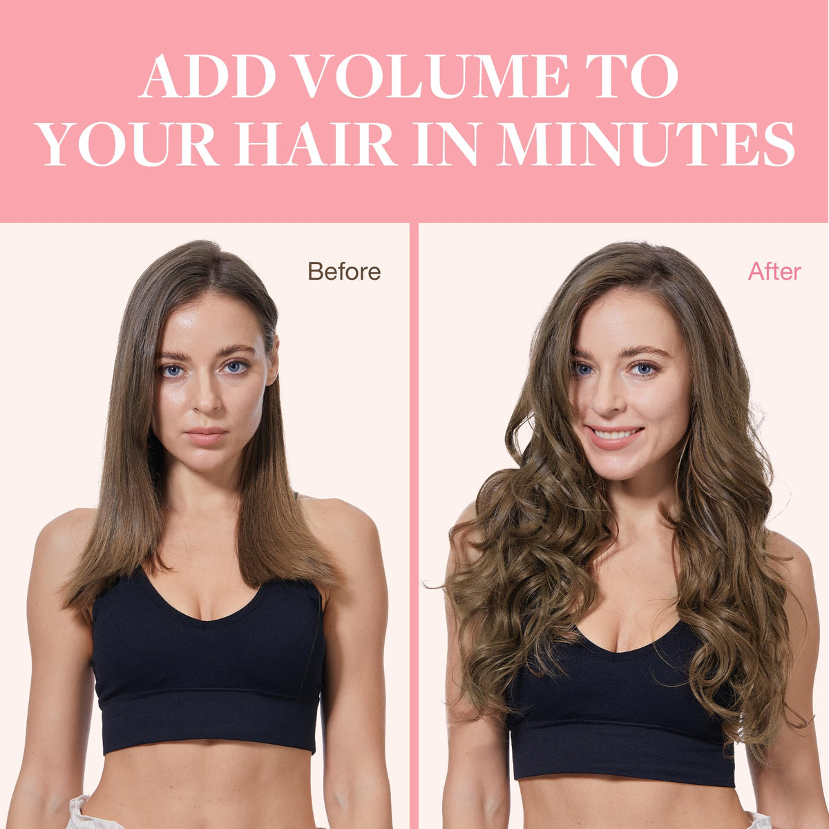 GOO GOO Clip in Hair Extensions styled on a mannequin