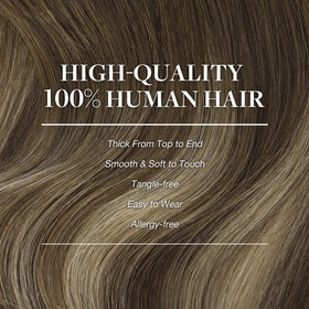 GOO GOO Clip in Hair Extensions styled on model