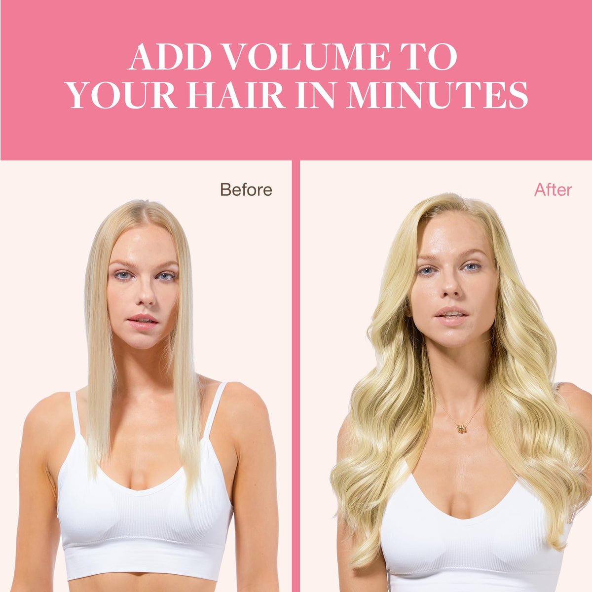 GOO GOO Clip in Hair Extensions styled on model