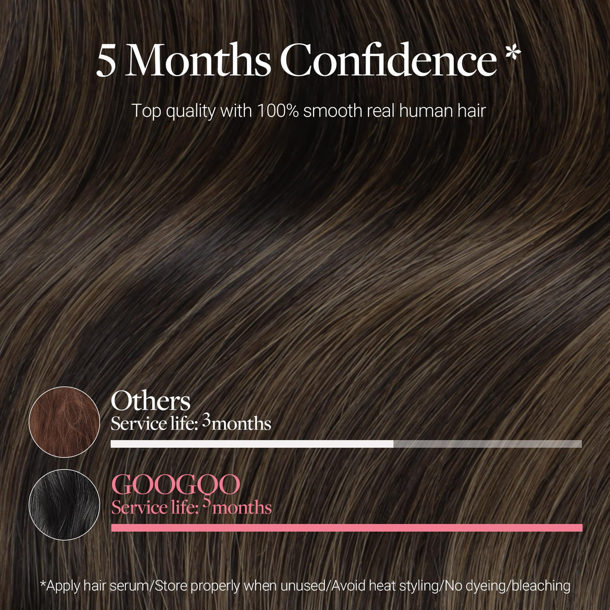 GOO GOO Clip in Hair Extensions styled with curls