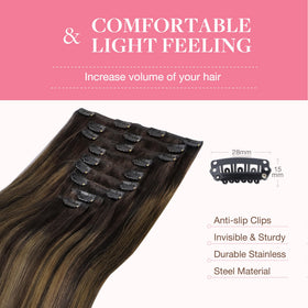 GOO GOO Clip in Hair Extensions styled with curls