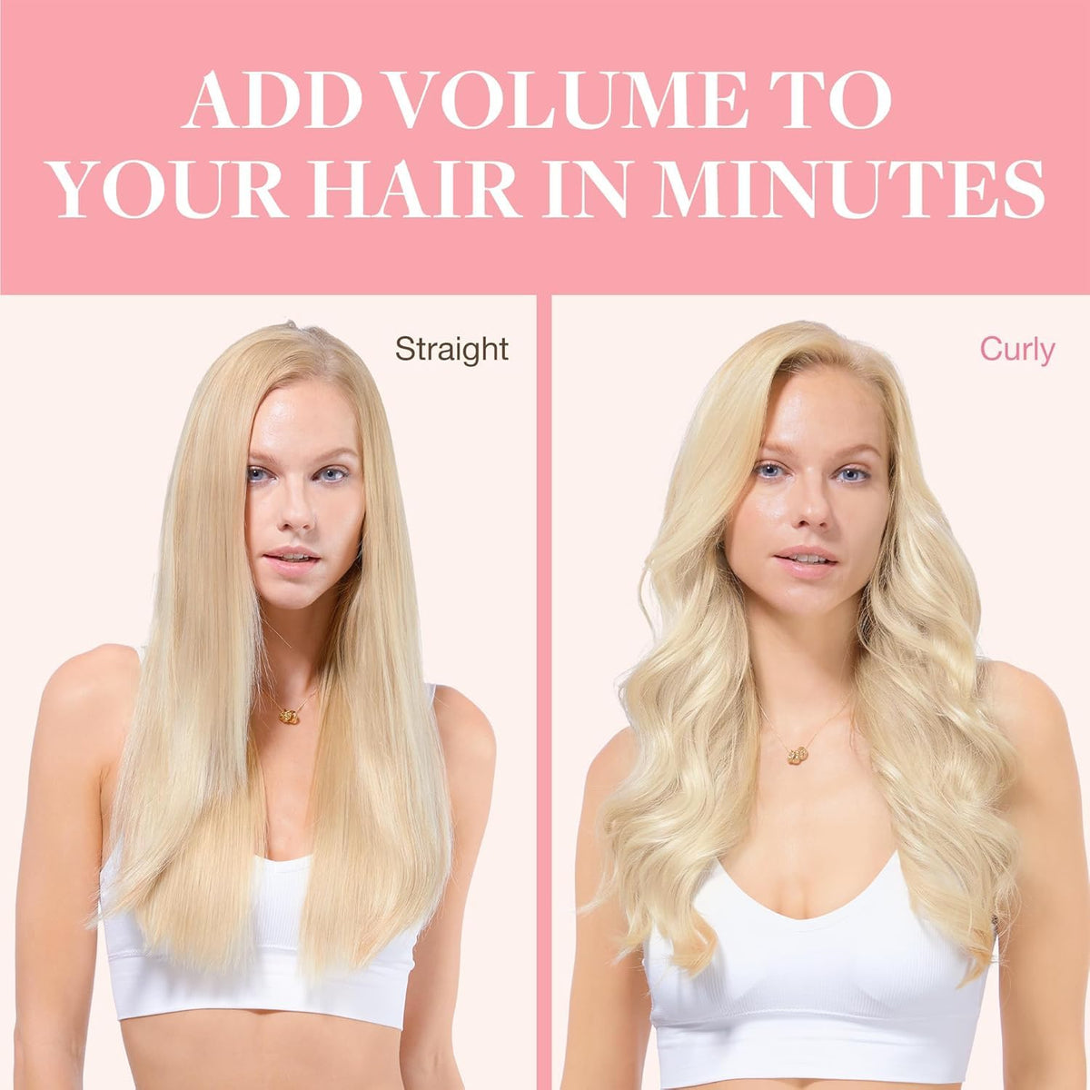 GOO GOO Clip in Hair Extensions styled with curls