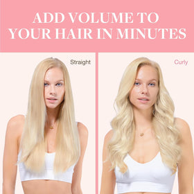 GOO GOO Clip in Hair Extensions styled with curls