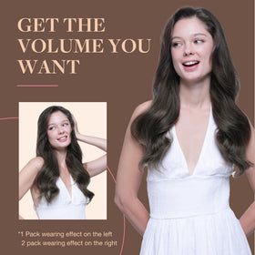 GOO GOO Clip in Hair Extensions styled with curls
