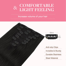 GOO GOO Clip in Hair Extensions styled with curls