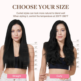 GOO GOO Clip in Hair Extensions styled with curls